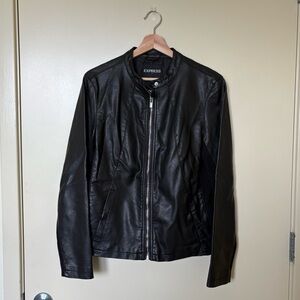 Express Women’s Faux Leather Long Sleeve Jacket